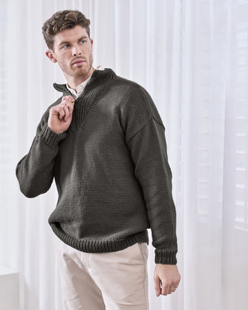 Aldeburgh - ensfarget herregenser | Mode Rowan | Strikkepakke