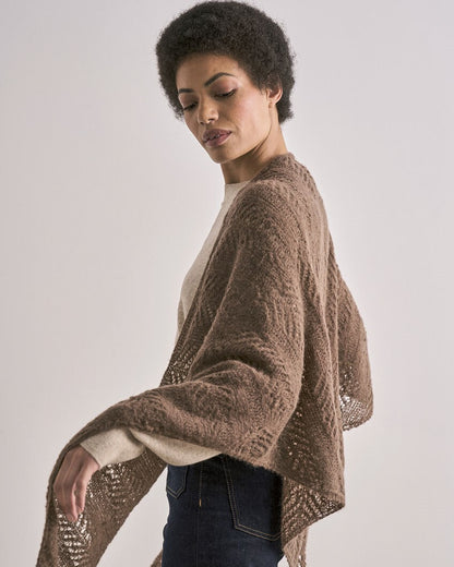 Pier & Metton sjal og lue i alpaca haze | Mode Rowan | Strikkepakke