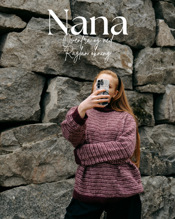 Nana - ovenfra og ned raglangenser | Ulltråd | Strikkepakke