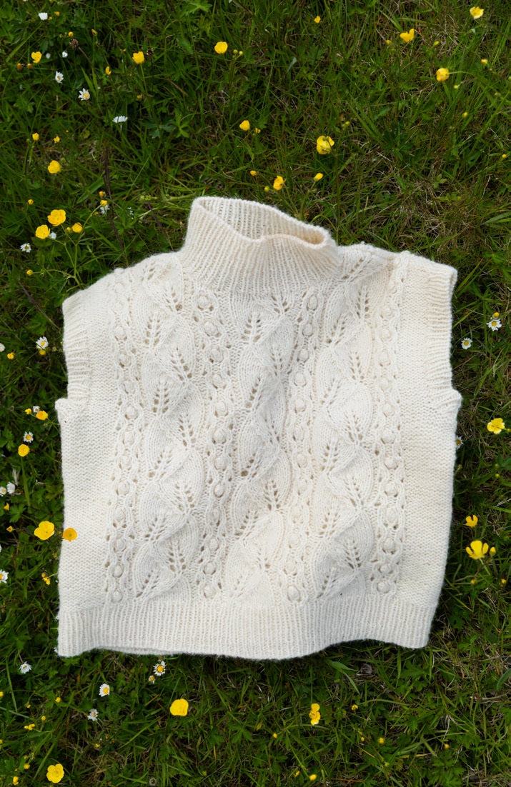 Saga vest i duo og alpakka | Navia | Strikkepakke