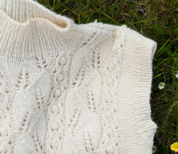 Saga vest i duo og alpakka | Navia | Strikkepakke
