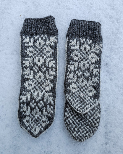 Snøblomst tøfler i alafosslopi | Digital Oppskrift