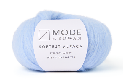 MODE at Rowan Softest Alpaca – 70 % alpakka, 7 % ull, 23% polyamid - 50 g nøste