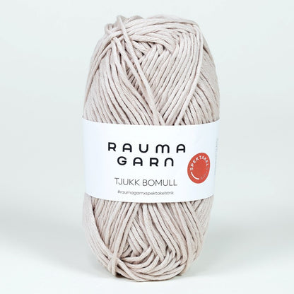 Rauma Garn Tjukk Bomull - 100% Pima Bomull - 50 g = 75 m