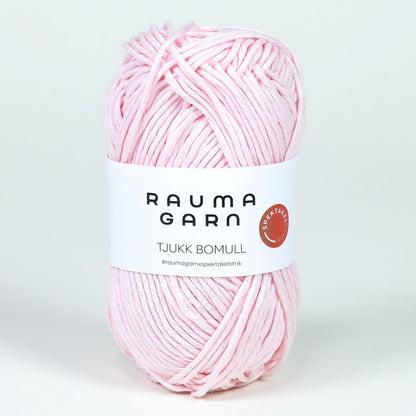 Rauma Garn Tjukk Bomull - 100% Pima Bomull - 50 g = 75 m