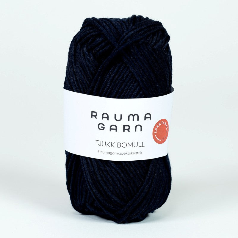 Rauma Garn Tjukk Bomull - 100% Pima Bomull - 50 g = 75 m