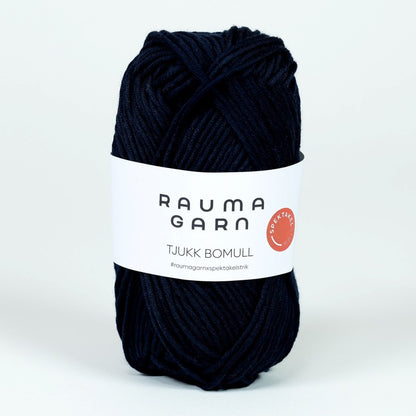 Rauma Garn Tjukk Bomull - 100% Pima Bomull - 50 g = 75 m