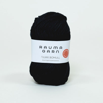 Rauma Garn Tjukk Bomull - 100% Pima Bomull - 50 g = 75 m