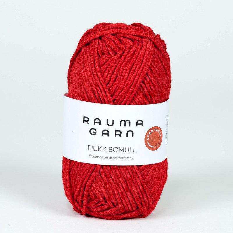 Rauma Garn Tjukk Bomull - 100% Pima Bomull - 50 g = 75 m
