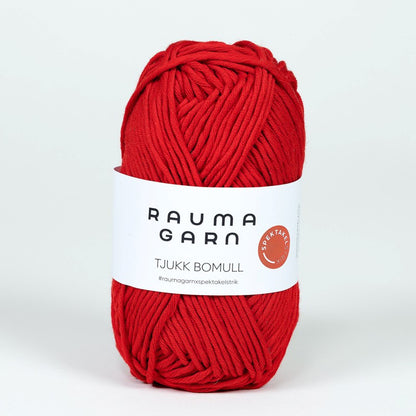 Rauma Garn Tjukk Bomull - 100% Pima Bomull - 50 g = 75 m