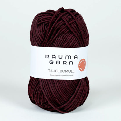 Rauma Garn Tjukk Bomull - 100% Pima Bomull - 50 g = 75 m