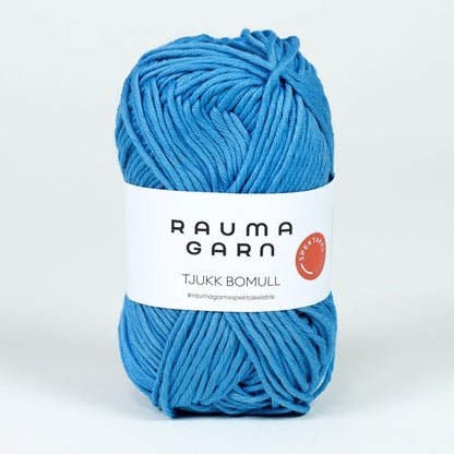 Rauma Garn Tjukk Bomull - 100% Pima Bomull - 50 g = 75 m