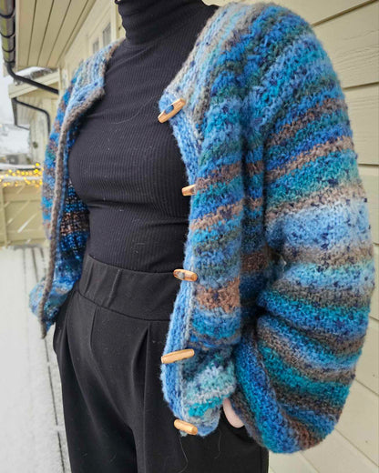 Elva jakke i cloud tweed | Ulltråd | Strikkepakke