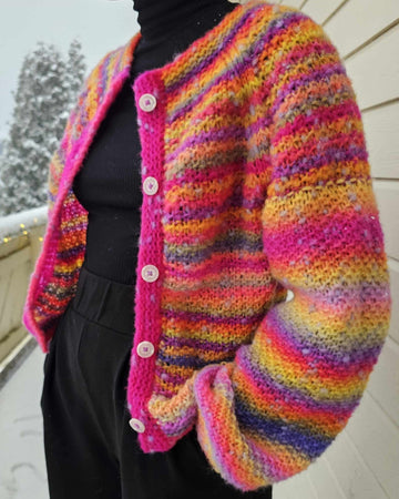 Elva jakke i cloud tweed | Ulltråd | Strikkepakke