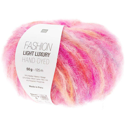 Rico Design Fashion Light Luxury Hand Dyed –  74% alpakka, 22% ull, 2% polyamid – 50 g ≈ 140 m