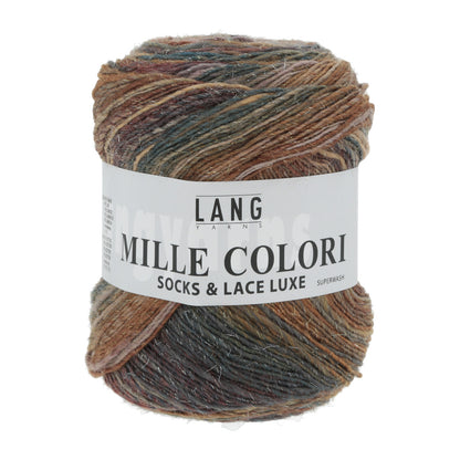 Lang Yarns Mille Colori Sox & Lace Luxe – ull/nylon med glitter – 100 g ≈ 400 m