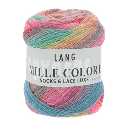 Lang Yarns Mille Colori Sox & Lace Luxe – ull/nylon med glitter – 100 g ≈ 400 m