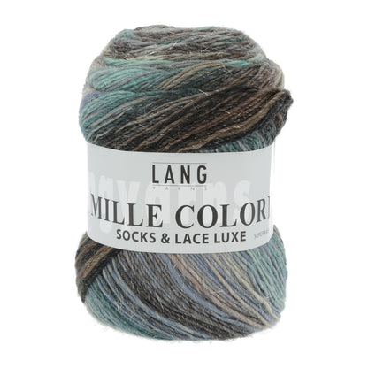 Lang Yarns Mille Colori Sox & Lace Luxe – ull/nylon med glitter – 100 g ≈ 400 m