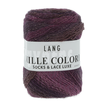 Lang Yarns Mille Colori Sox & Lace Luxe – ull/nylon med glitter – 100 g ≈ 400 m