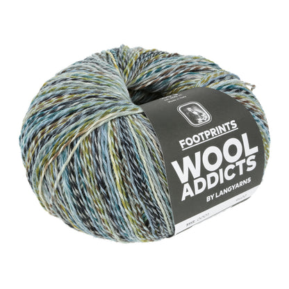Lang Yarns Footprints – 45 % bomull / 42 % ren ny ull (superwash) / 13 % polyamid – 100 g/≈400 m