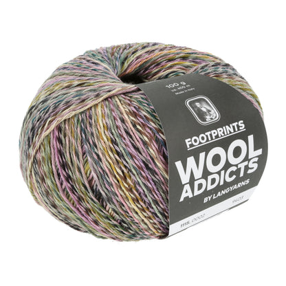 Lang Yarns Footprints – 45 % bomull / 42 % ren ny ull (superwash) / 13 % polyamid – 100 g/≈400 m