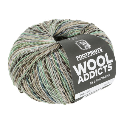 Lang Yarns Footprints – 45 % bomull / 42 % ren ny ull (superwash) / 13 % polyamid – 100 g/≈400 m