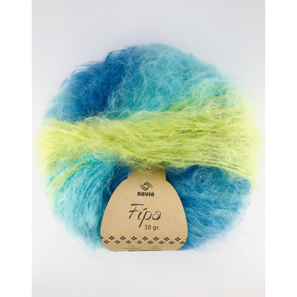 Navia Fípa – 73 % mohair / 22 % ull / 5 % nylon – 50 g/≈90 m – utgående garn