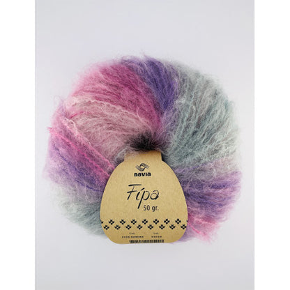 Navia Fípa – 73 % mohair / 22 % ull / 5 % nylon – 50 g/≈90 m – utgående garn