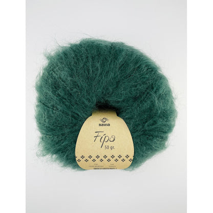 Navia Fípa – 73 % mohair / 22 % ull / 5 % nylon – 50 g/≈90 m – utgående garn