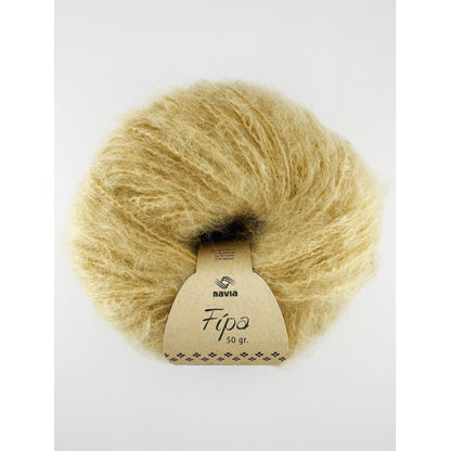 Navia Fípa – 73 % mohair / 22 % ull / 5 % nylon – 50 g/≈90 m – utgående garn