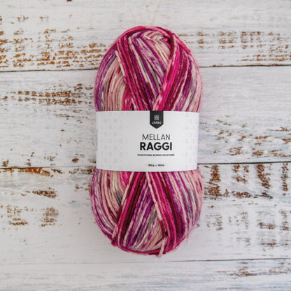 Järbo Mellanraggi – 75 % superwash-ull / 25 % polyamid – 100 g ≈ 260 m