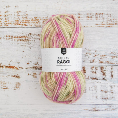 Järbo Mellanraggi – 75 % superwash-ull / 25 % polyamid – 100 g ≈ 260 m
