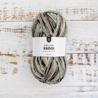 Järbo Mellanraggi – 75 % superwash-ull / 25 % polyamid – 100 g ≈ 260 m