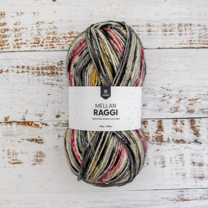 Järbo Mellanraggi – 75 % superwash-ull / 25 % polyamid – 100 g ≈ 260 m