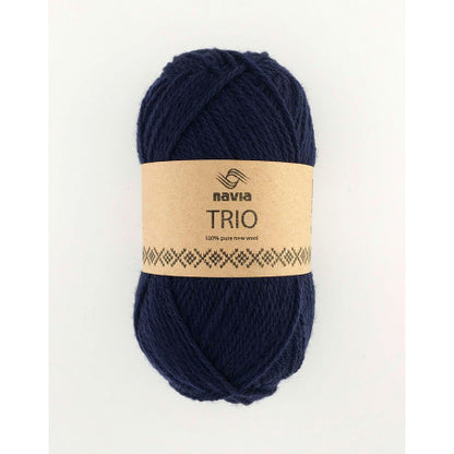 Navia Trio – Færøysk ull, Shetlandsull, Australsk lamull – 50 g ≈ 120 m