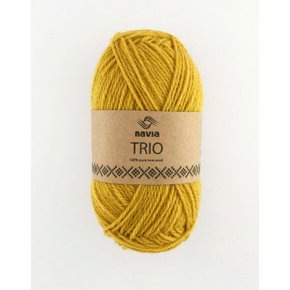 Navia Trio – Færøysk ull, Shetlandsull, Australsk lamull – 50 g ≈ 120 m