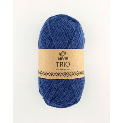 Navia Trio – Færøysk ull, Shetlandsull, Australsk lamull – 50 g ≈ 120 m