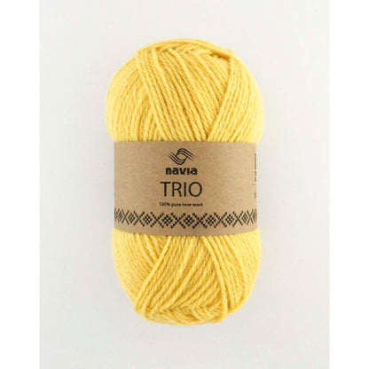 Navia Trio – Færøysk ull, Shetlandsull, Australsk lamull – 50 g ≈ 120 m