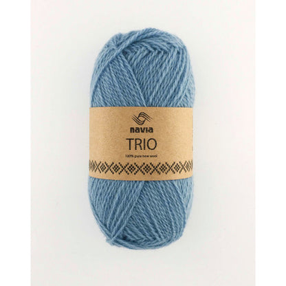 Navia Trio – Færøysk ull, Shetlandsull, Australsk lamull – 50 g ≈ 120 m