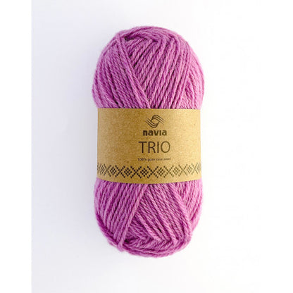 Navia Trio – Færøysk ull, Shetlandsull, Australsk lamull – 50 g ≈ 120 m
