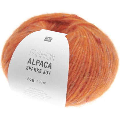 Rico Design Fashion Alpaca Sparks Joy – 28 % alpakka, 28 % ull, 32 % polyamid, 8 % bomull, 4 % polyester – 50 g/≈120 m – utgående garn