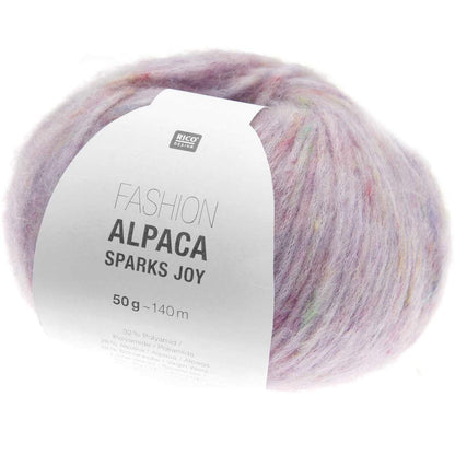 Rico Design Fashion Alpaca Sparks Joy – 28 % alpakka, 28 % ull, 32 % polyamid, 8 % bomull, 4 % polyester – 50 g/≈120 m – utgående garn