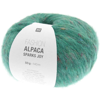 Rico Design Fashion Alpaca Sparks Joy – 28 % alpakka, 28 % ull, 32 % polyamid, 8 % bomull, 4 % polyester – 50 g/≈120 m – utgående garn