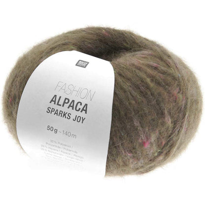 Rico Design Fashion Alpaca Sparks Joy – 28 % alpakka, 28 % ull, 32 % polyamid, 8 % bomull, 4 % polyester – 50 g/≈120 m – utgående garn