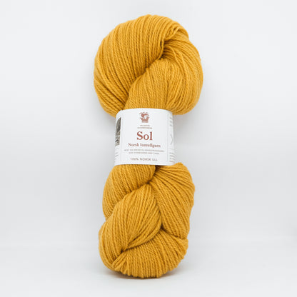Hillesvåg Sol Lamullgarn – 100 % norsk lamull C1 Fin – 100 g/≈290 m