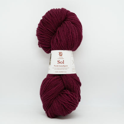 Hillesvåg Sol Lamullgarn – 100 % norsk lamull C1 Fin – 100 g/≈290 m
