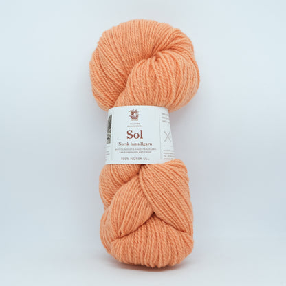 Hillesvåg Sol Lamullgarn – 100 % norsk lamull C1 Fin – 100 g/≈290 m