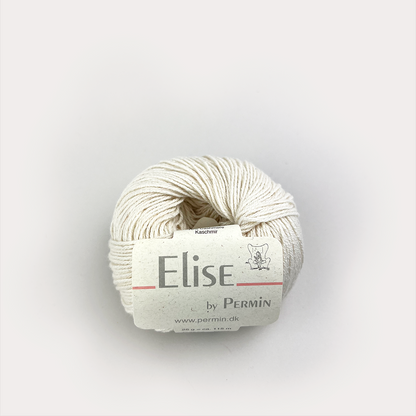 By Permin Elise – 90% Bomull / 10% Kasjmir – 25 g ≈ 115 m