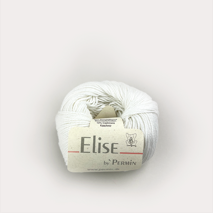 By Permin Elise – 90% Bomull / 10% Kasjmir – 25 g ≈ 115 m