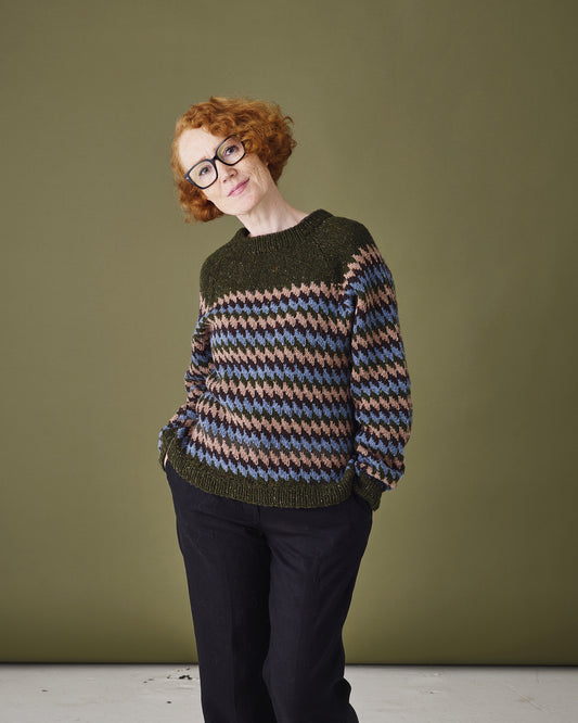 Zigzag sweater dame | by Permin | Strikkepakke